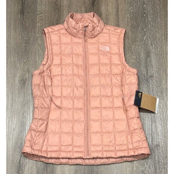 The North Face Thermoball Eco Vest Womens Small Puffer Insulated Rose Dawn - Picture 1 of 14